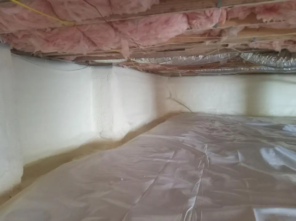 Crawl space encapsulation with closed-cell spray foam for Attic Insulation in Germantown
