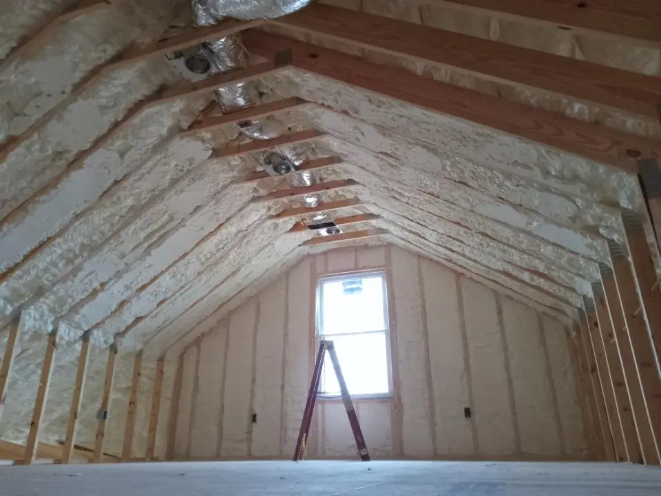 Spray foam roofing application for Crawl Space Insulation project in Germantown